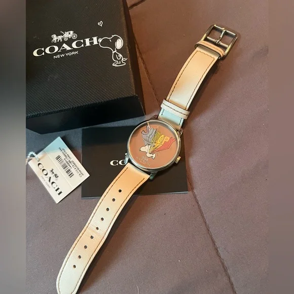 Coach Snoopy Dial Watch with Beige Strap - Picture 6 of 7